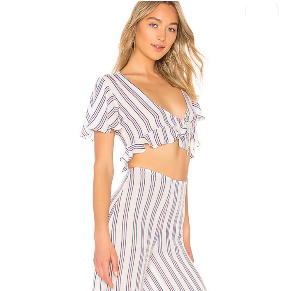 Lovers + Friends Lay Down Top in Varsity Stripe